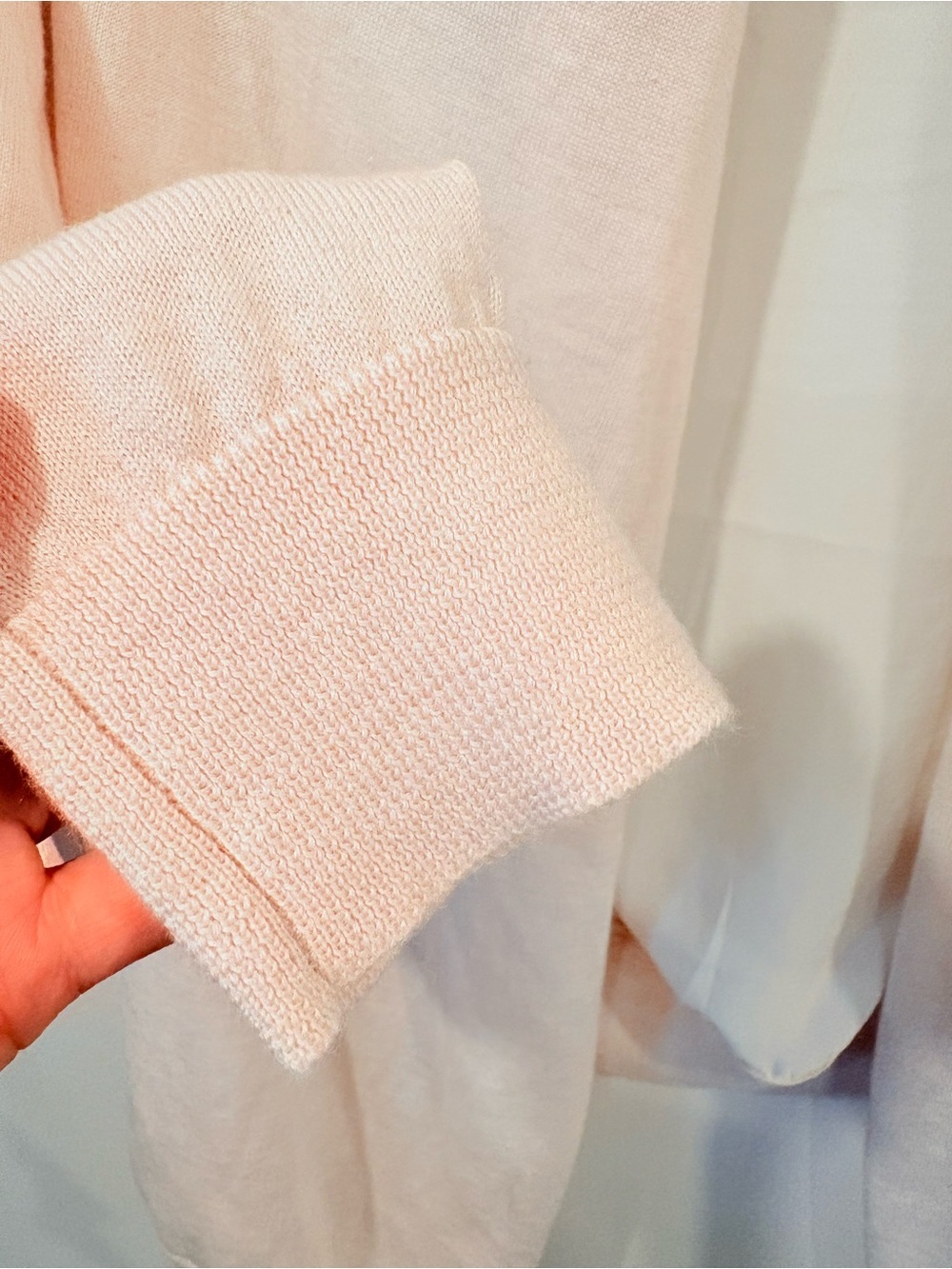 AllSaints Ires Woven Merino Wool Waterfall Cardigan | Blush Pink | Medium - Picture 5 of 11